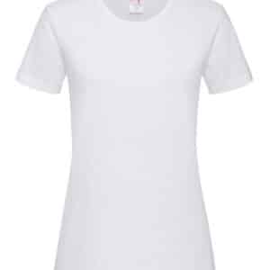 Damski t-shirt dla personelu HORECA w kolorze białym 185g S-2XL + możliwość haftu twoje logo