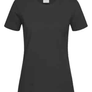 Damski t-shirt dla personelu HORECA w kolorze czarnym 185g S-2XL + możliwość haftu twoje logo